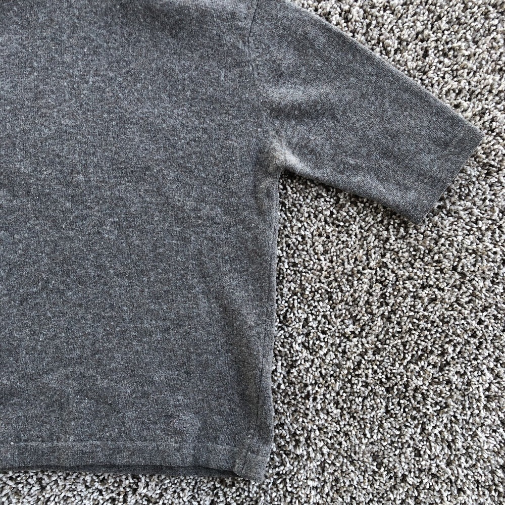 Burberry London Pure New Wool Short Sleeve Sweater Womens XS Gray Turtleneck Top - Picture 4 of 10